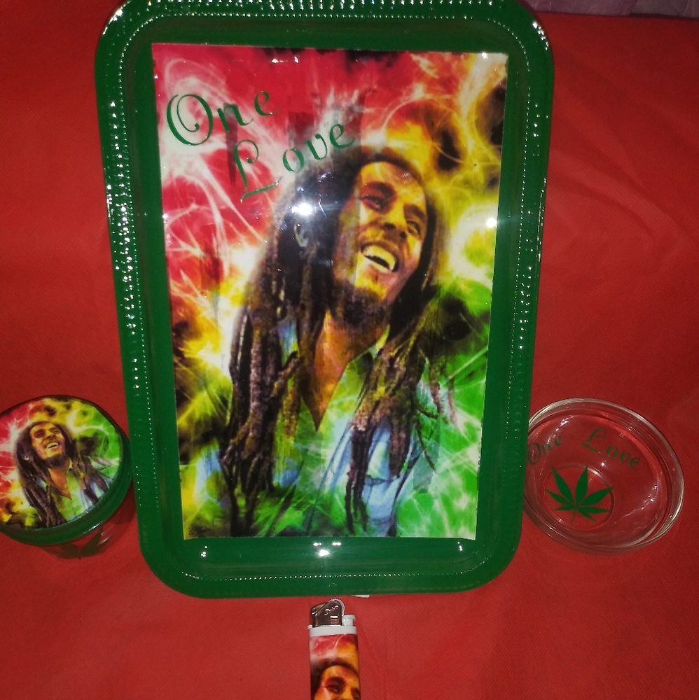 Bob Marley rolling tray set